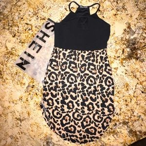 Cheetah and Black Mini Dress by Shein - super sexy!